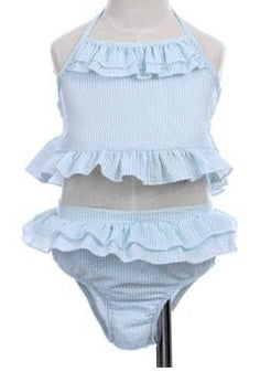 Girls Swimsuit - Seersucker - 2 Piece