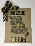 Mizzou Fight Song Burlap Garden Flag