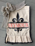 Garden Flag - Burlap - Double Sided Design