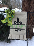 Garden Flag - Burlap - Double Sided Design