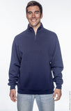 Sweatshirt - Fleece 1/4 Zip Pullover with Appliqué Monogram