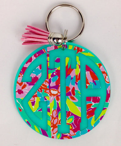 Key Chain - Acrylic 3" - Lily Pulitzer Vinyl Print