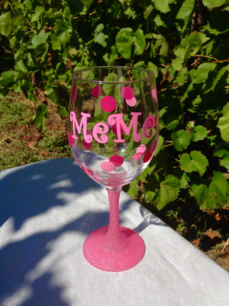 Wine Glass - Glittered