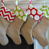 Christmas Stocking - Burlap