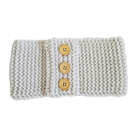 Headband - Three Button Blank Crochet Head Wrap