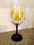 Wine Glass - Glittered