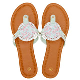 Sandals - Patterned Medallion - Embroidered