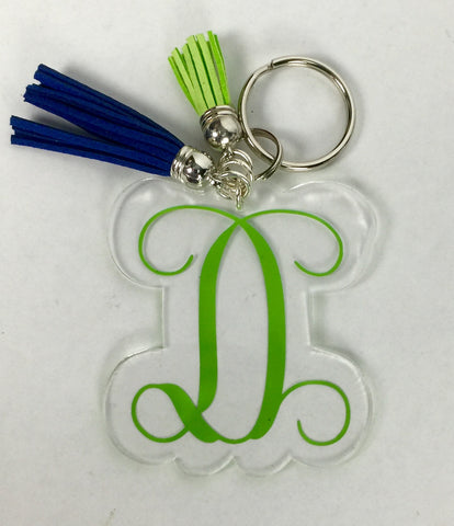 Key Chain - Acrylic Vine Monogram