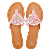 Sandals - Patterned Medallion - Embroidered